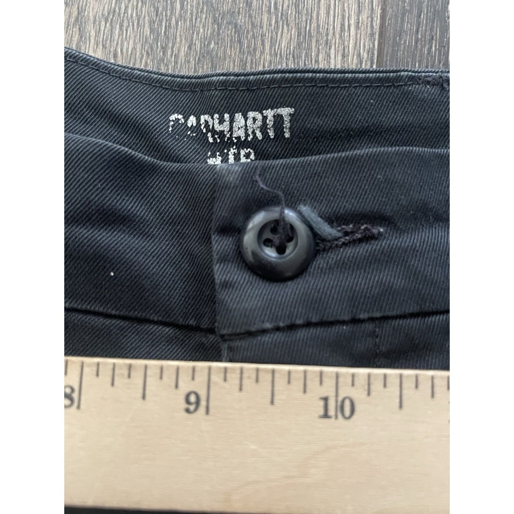 Carhartt WIP Sid Pants Chinos Men's 33X32 Black Hipster Preppy Grunge Gorpcore - Picture 7 of 13